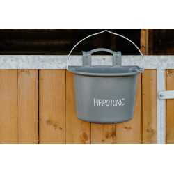 Comedero HIPPOTONIC con Ganchos y Asa Gris oscuro