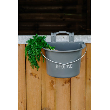 Comedero HIPPOTONIC con Ganchos y Asa Gris oscuro