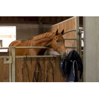 Soporte para bridas Hippotonic de 6 plazas, con ganchos Negro