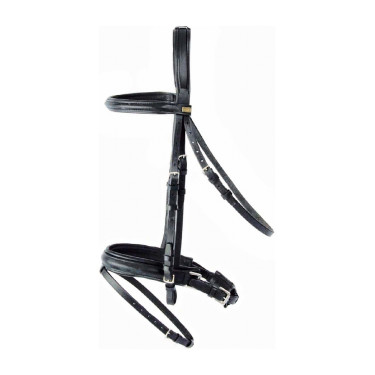 Cabezada Michel Robert muserola pull-back T de T Negro Cabezada Michel Robert muserola pull-back T de T Negro
