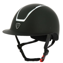 Casco EQUITHEME Glint Mate Negro mate / plateado