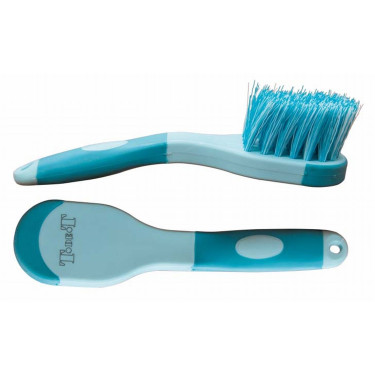 Cepillo bicolor para cascos T de T Turquesa / cielo azul Cepillo bicolor para cascos T de T Turquesa / cielo azul