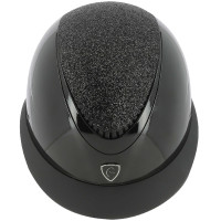 Casco EQUITHEME Wings Negro brillante lamé