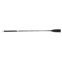 Reitgerte Whip & Go aspecto de cuero Negro