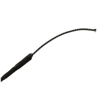 Fusta de doma Whip & Go con pomo metálico Negro