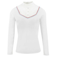 Polo Equithème Cabourg lange mouwen Blanco