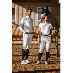 Polo EQUITHÈME 'Funza' de manga corta Blanco Polo EQUITHÈME 'Funza' de manga corta Blanco