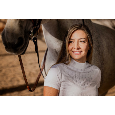 Polo EQUITHÈME 'Funza' de manga corta Blanco Polo EQUITHÈME 'Funza' de manga corta Blanco