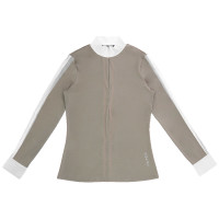 Polo EQUITHÈME - Estoril Gris pardo Marr&amp;amp;amp;oacute;n