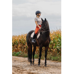 Camiseta EQUITHÈME Marion Gris pardo Marrón Camiseta EQUITHÈME Marion Gris pardo Marrón