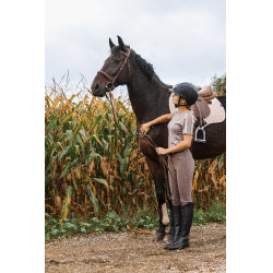 Camiseta EQUITHÈME Marion Gris pardo Marrón Camiseta EQUITHÈME Marion Gris pardo Marrón