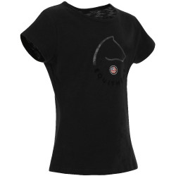 Camiseta infantil EQUITHÈME 'Claire' Negro