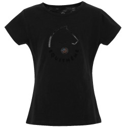 Camiseta infantil EQUITHÈME 'Claire' Negro
