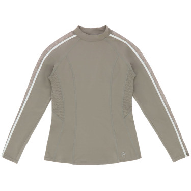 Camiseta EQUITHÈME Originals - Mélodie Gris pardo Marr&amp;oacute;n