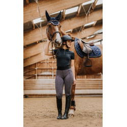 Polo Te quiero EQUITHÈME - Alice Negro Polo Te quiero EQUITHÈME - Alice Negro