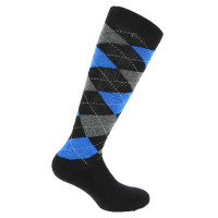 Calcetines Equi-Theme Argyle señora Negro / azúl
