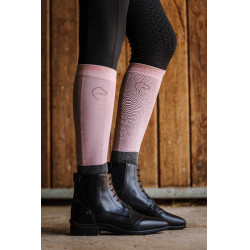 Calcetines Equithème Compet Te quiero Rosa viejo / antracita