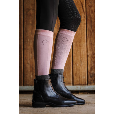 Calcetines Equithème Compet Te quiero Rosa viejo / antracita