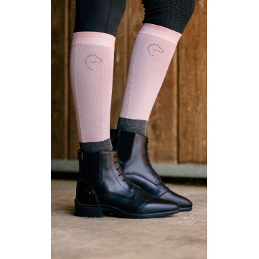 Calcetines Equithème Compet Te quiero Rosa viejo / antracita