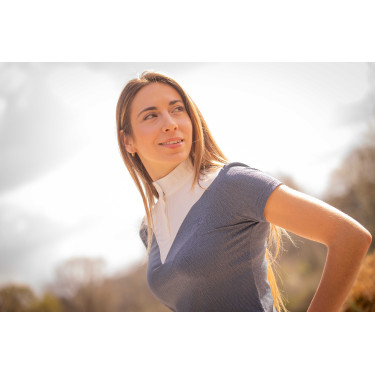 Polo de concurso con mangas cortas PENELOPE Las Honey Mar de Bering Azul