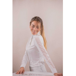 Polo de concurso con mangas largas PENELOPE Las Honey Blanco