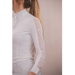Polo de concurso con mangas largas PENELOPE Las Honey Blanco