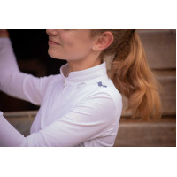 Polo de concurso con mesh y mangas largas PENELOPE Seville Blanco Polo de concurso con mesh y mangas largas PENELOPE Seville Blanco