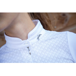 Polo de concurso con mangas largas Pénélope Seville Blanco