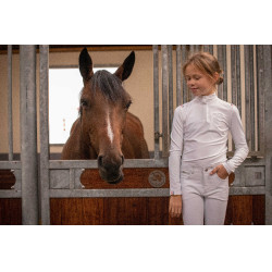 Polo de competición Eden by PL Brujas Trenza blanca / roja blanca azul Blanco