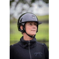 Casco PENELOPE visera larga Negro brillante Casco PENELOPE visera larga Negro brillante