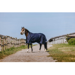 Manta Equithème Classic 1200D Cuello alto Marino