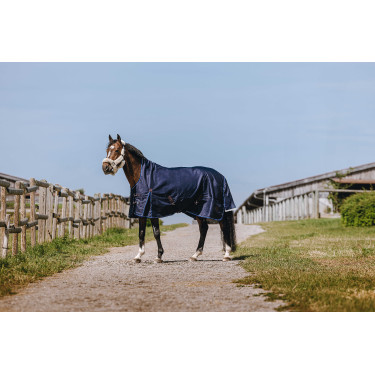 Manta Equithème Classic 1200D Cuello alto Marino
