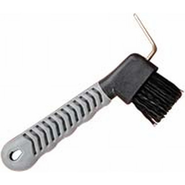 Limpiacascos con cepillo bicolor T de T Negro / Gris