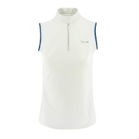 Polo de concurso Equit'M sin mangas Mujeres Blanco Polo de concurso Equit'M sin mangas Mujeres Blanco