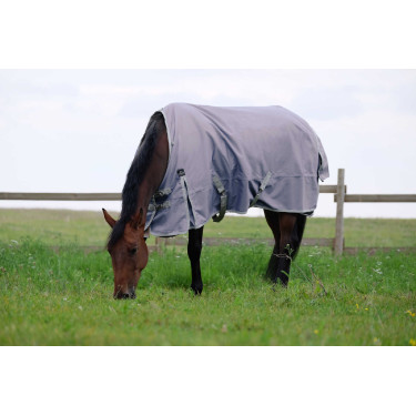 Manta Equithème TYREX 1200D reciclada Gris pardo Manta Equithème TYREX 1200D reciclada Gris pardo