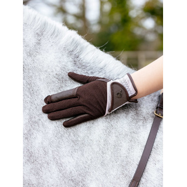 Guantes de equitación LeMieux Pro Mesh Marrón / almendra Guantes de equitación LeMieux Pro Mesh Marrón / almendra