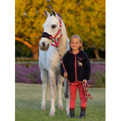 Cabezada de cuadra borreguillo Mini LeMieux con ramal Arándano Rosa