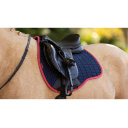 Mantilla LeMieux ProSport Suede GP Square Azul marino / arándano rojo
