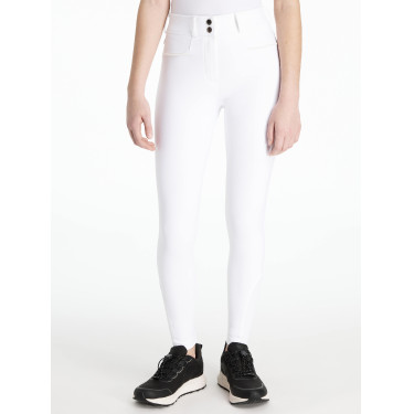 Pantalón LeMieux grip rodillas Izzy Young Rider Blanco