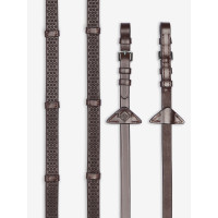 Riendas de goma flexible con topes LeMieux Habana / plata Marr&amp;amp;amp;oacute;n