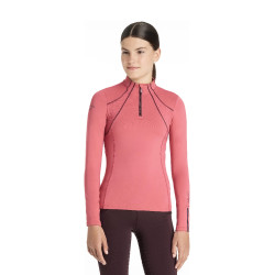 Ropa interior de malla Mia LeMieux Young Rider de manga larga Arándano Rosa