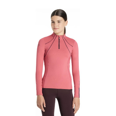 Ropa interior de malla Mia LeMieux Young Rider de manga larga Arándano Rosa