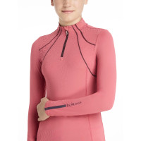 Ropa interior de malla Mia LeMieux Young Rider de manga larga Arándano Rosa