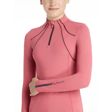 Ropa interior de malla Mia LeMieux Young Rider de manga larga Arándano Rosa
