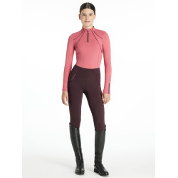 Ropa interior de malla Mia LeMieux Young Rider de manga larga Arándano Rosa