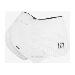 LeMieux Mantilla de competición Close Contact - Algodón Blanco con números
