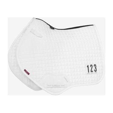 LeMieux Mantilla de competición Close Contact - Algodón Blanco con números
