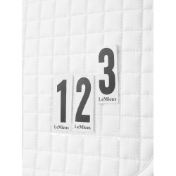 LeMieux Mantilla de competición Close Contact - Algodón Blanco con números