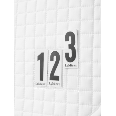 LeMieux Mantilla de competición Close Contact - Algodón Blanco con números