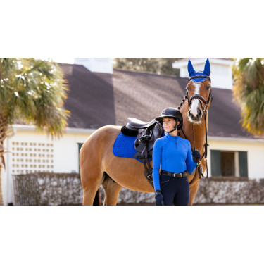 LeMieux Cuadrado de Contacto Cercano de Gamuza Reflectante Benetton azul